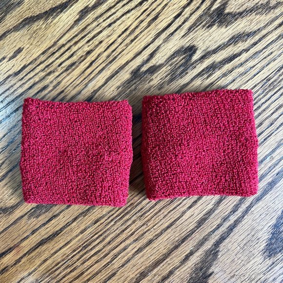 Unique Sports Red Athletic Performance Team Pack of 24 Wristbands (12 Pair) - Picture 2 of 3